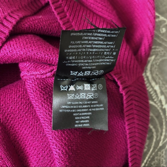 Guess Burgundy Long Sleeve Ribbed Sweater Dress - Picture 8 of 12